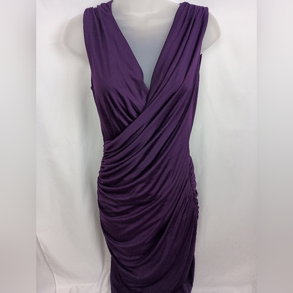 NWT PATTY BOUTIK Elegant Purple Draped Dress (#892) - Picture 1 of 6